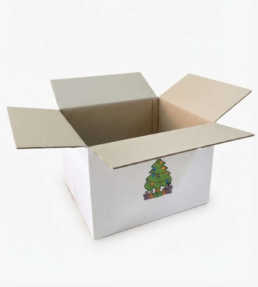 Caja Regular Blanca Navidad OK 47.5x42x35 (saldos)